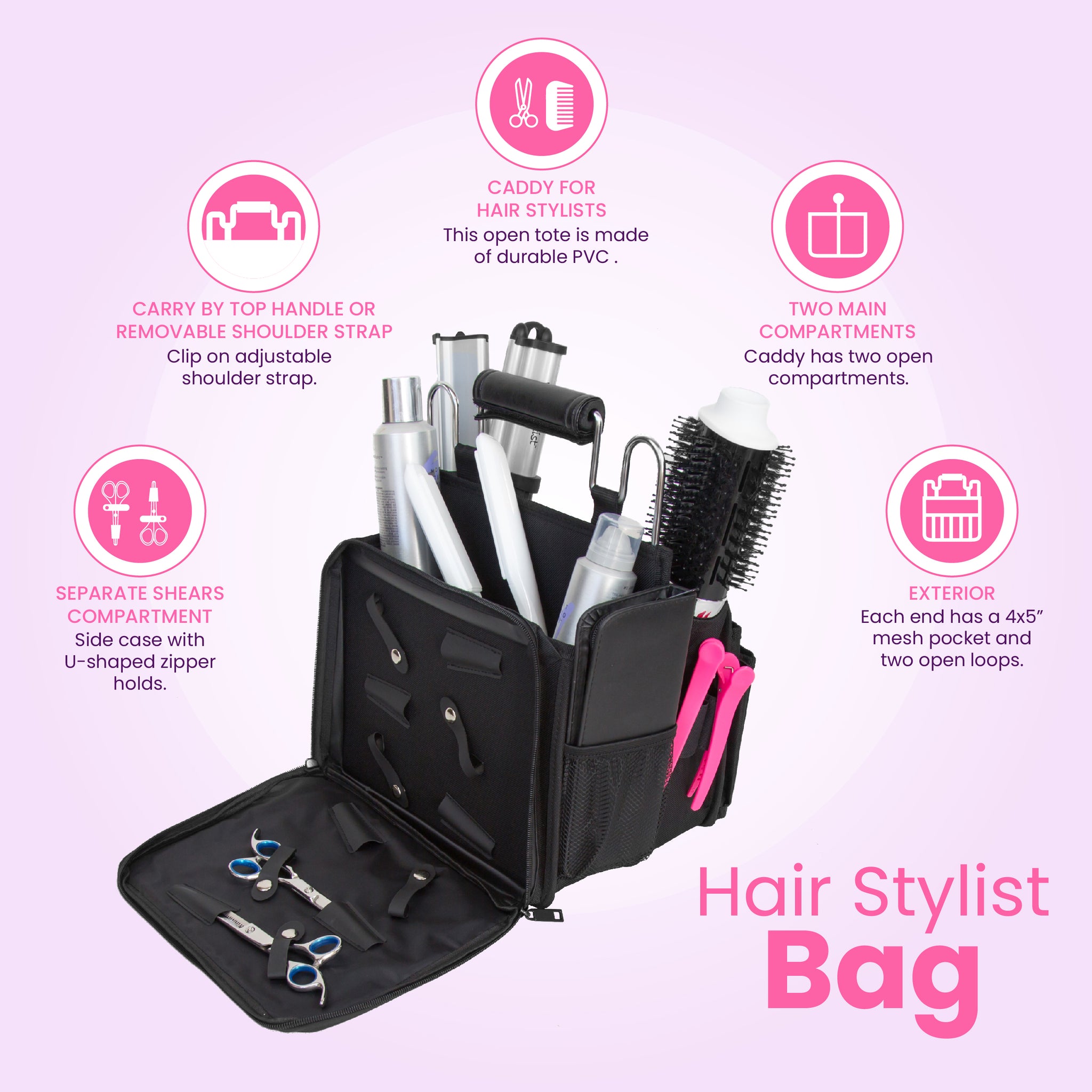 Stylist Tool Bag with open compartments-BH208