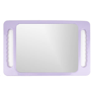 Large Hand Mirror with Double Handle - Lavender